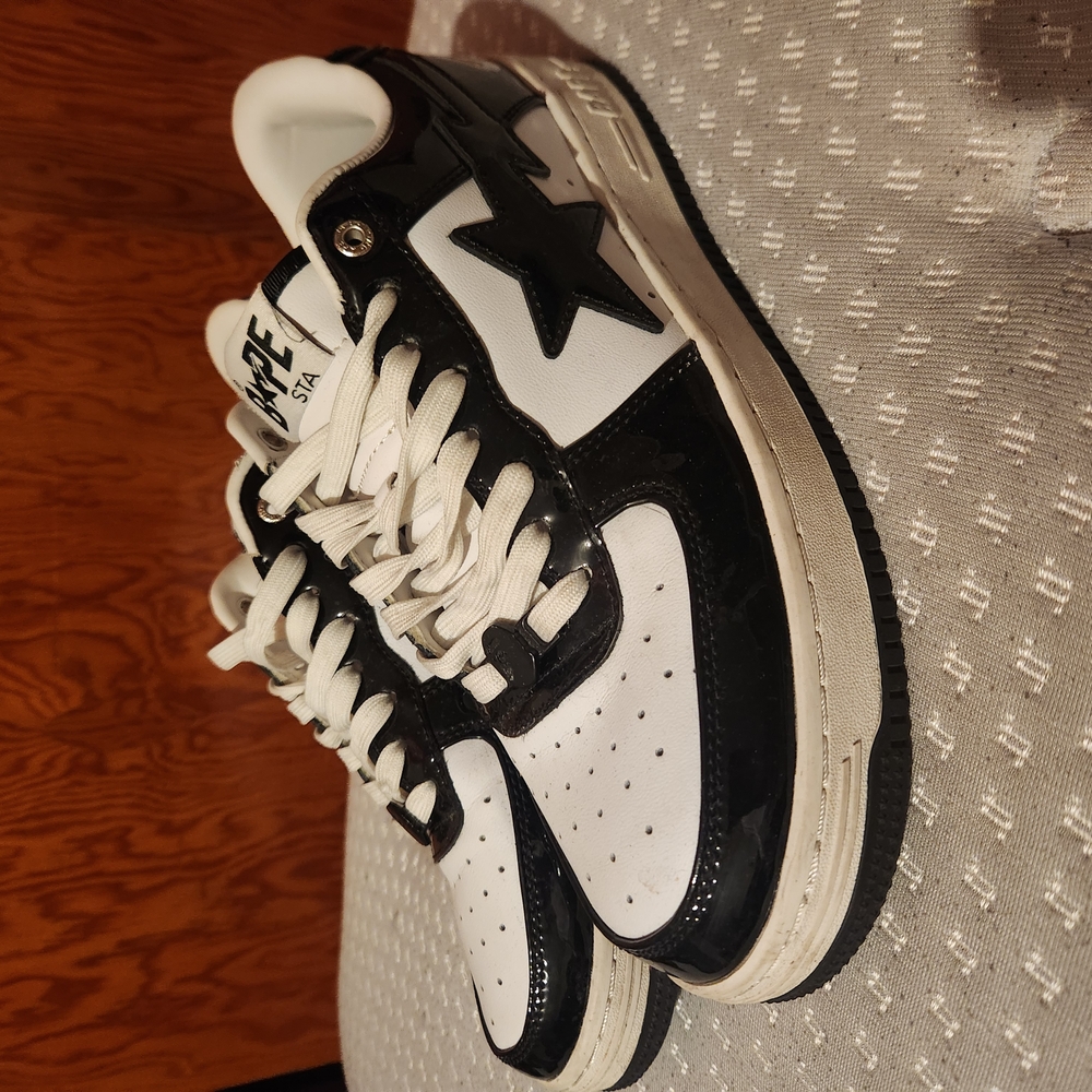 Bape Black and White Sneakers